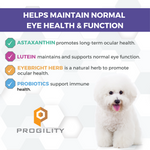 Progility Tear Stain Eye Support Soft Chew Supplements for Dogs