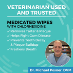 Medicated Dental Finger Wipes for Dogs 80 Wipes