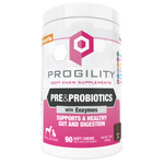 Progility Pre & Probiotics Soft Chew Supplements for Dogs