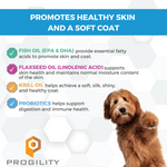 Progility Skin & Coat Soft Chew Supplement for Dogs